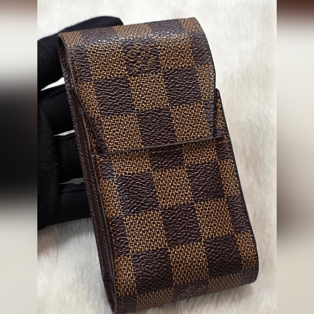 AUTHENTIC LV CIGARETTE CASE IN DAMIER EBENE
